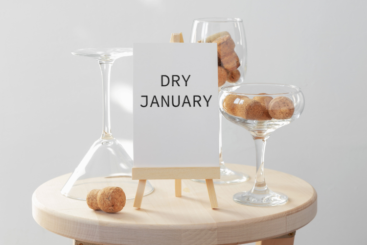 Un tableau marquant "dry january"