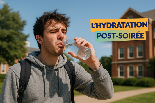 Hydratation post-soirée – Boire de l’eau, mais pas que