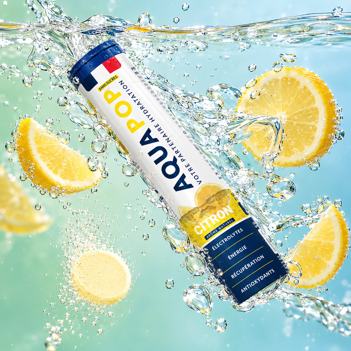 Pack de 3 AQUAPOP (Citron, Fruits Rouges, Menthe)