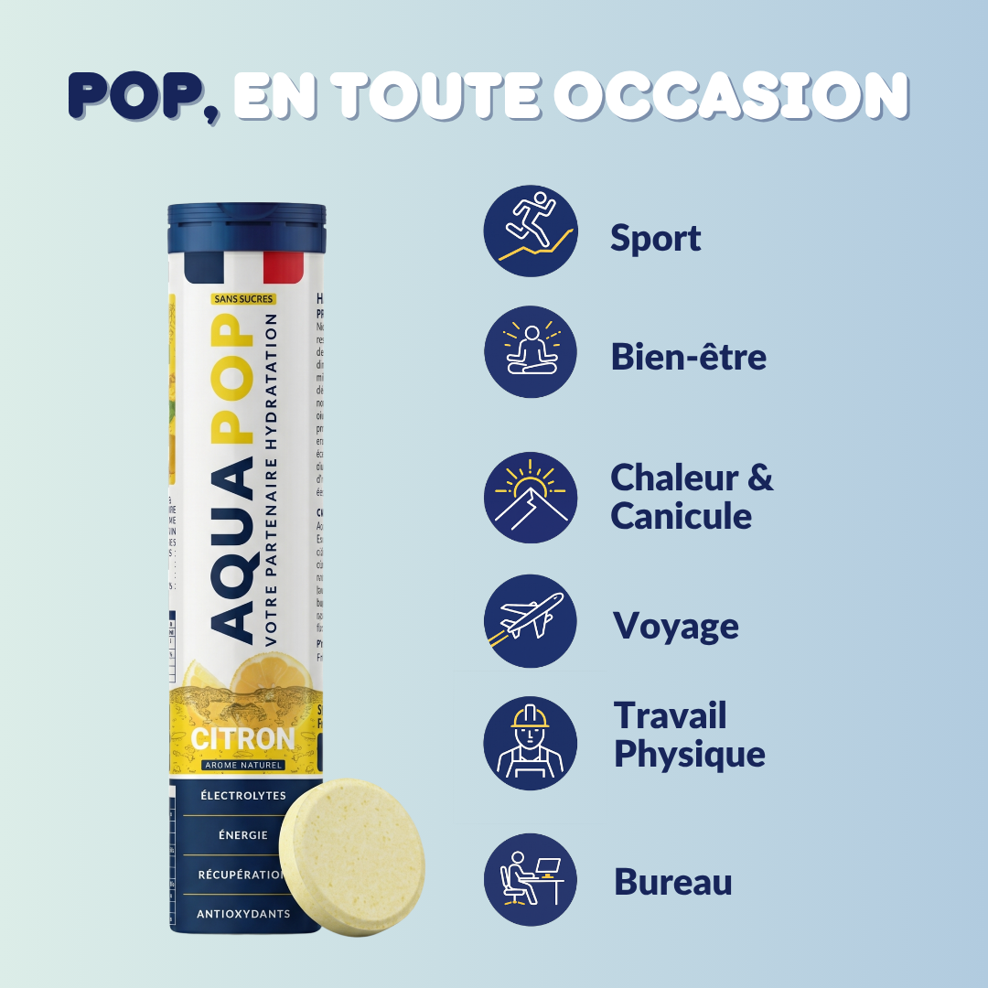 Pack de 3 AQUAPOP (Citron, Fruits Rouges, Menthe)