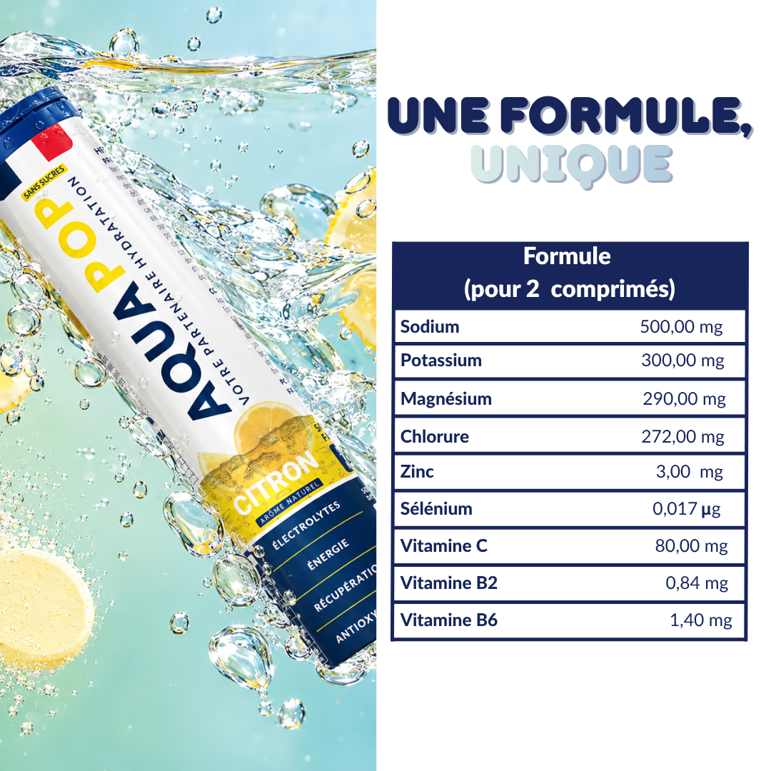 Pack de 3 AQUAPOP (Citron, Fruits Rouges, Menthe)